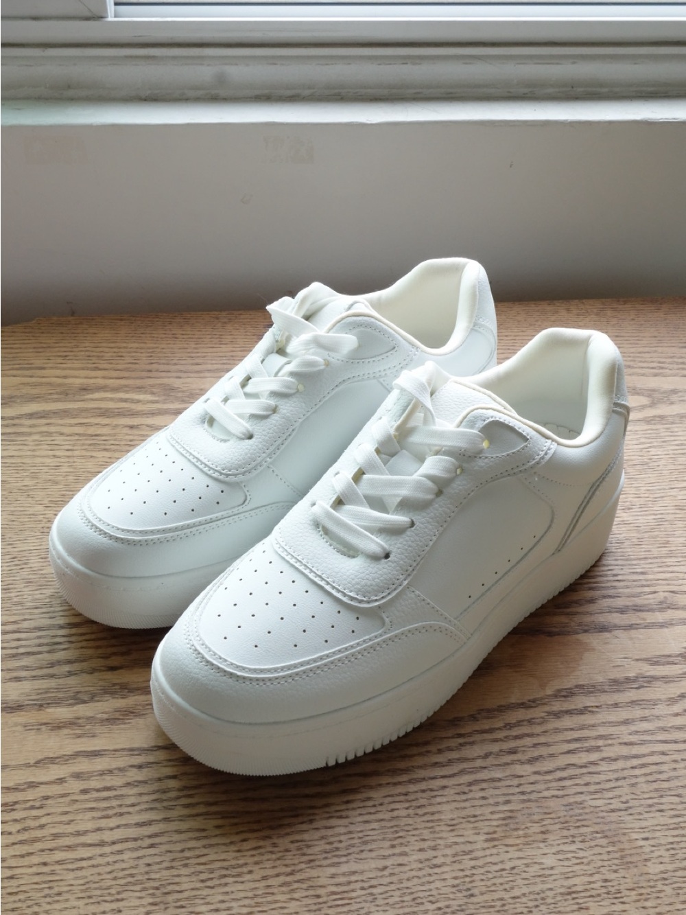 All-White Chunky Platform Sneakers